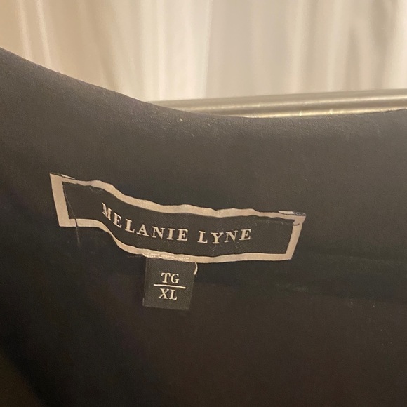 Melanie Lyne Elegant Black Sheer Layered Women's Top - Picture 4 of 8